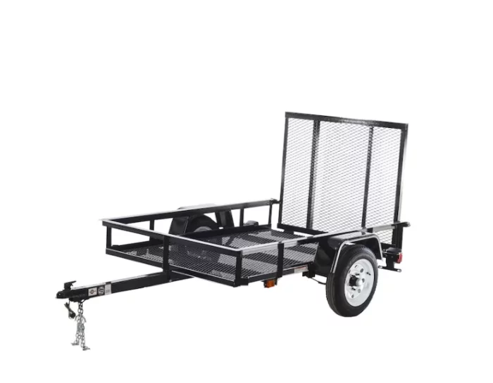 1-3-700x545-1-2.png Carry-On Trailer 4′ x 7′ Mesh Floor Utility Trailer with CURT 2-5/16″ A-Frame Coupler - Image 1