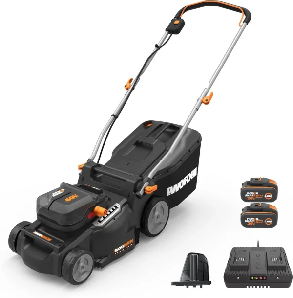 WORX Nitro 40V 16″ Cordless Lawn Mowers w/Brushless Motor 2.0 & Intellicut.