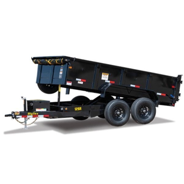 12SR_1-600x600-1.jpg Big Tex Pro Series Tandem Axle Single Ram Dump Trailer | 12SR-12XLBK6SIR - Image 1