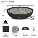Real Flame 48.25 in. x 28.25 in. Riverside Oval Propane Gas Fire Bowl, Shale - Image 4
