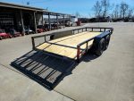 6’4″ x 16 Utility Trailer Double Axle Dovetail With Gate Powder Coated (2) 3500lb Axles - Image 8