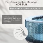 Intex: PureSpa: Sahara Tan Inflatable Hot Tub Set – 6 Person – 85″ Round Outdoor Heated Bubble Spa, Jet Massage, Cover, Hard Water Treatment System - Image 3