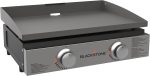 Blackstone 22″ Portable Tabletop Griddle – Dual Burner Flat Top Grill, 24,000 BTU Propane with Stainless Steel Faceplate & Rear Grease System