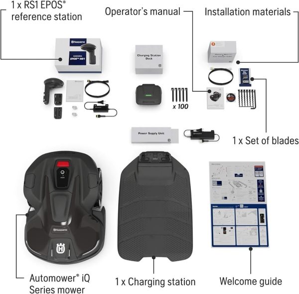 Husqvarna 440iQ Robotic Lawn Mower, 2 Acre, Wire-Free, Charging Station - Image 20