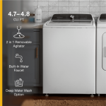 Whirlpool WTW5057LW 4.7 – 4.8 Cu. ft. Top Load Washer w/ Removable Agitator - Image 3