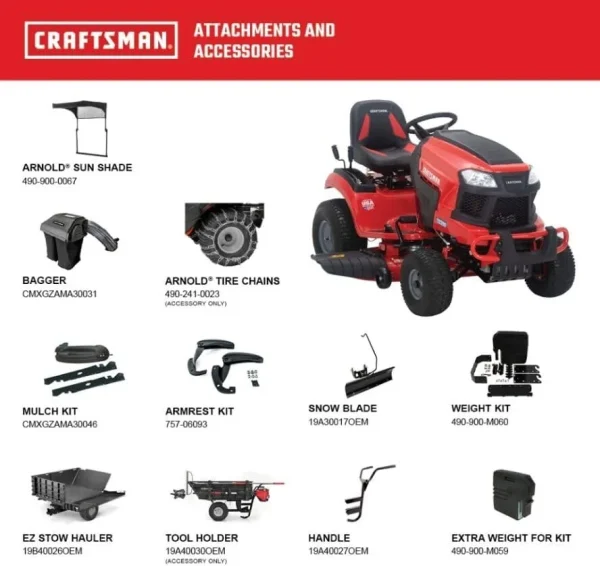 Craftsman T2200K 42-in 20 HP 725cc Hydrostatic Riding Mowers. - Image 2