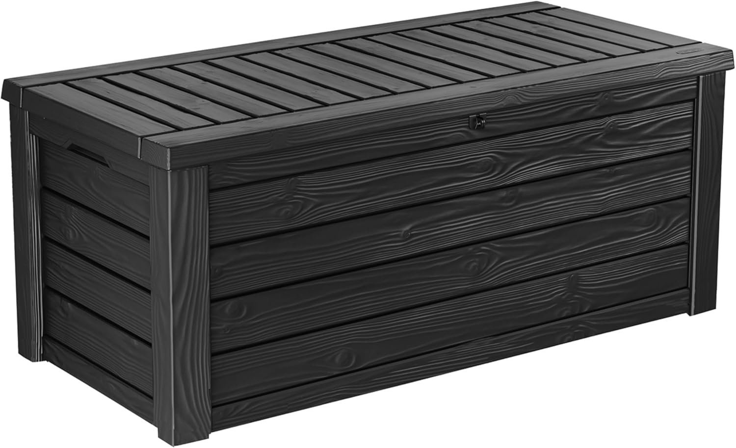 71RLL3t09aL._AC_SL1500.jpg Keter Westwood 150-Gallon Resin Outdoor Storage Box | Weather-Resistant Deck Bin for Patio Cushions, Garden Tools & Pool Accessories – Dark Grey - Image 1