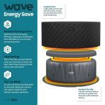 Wave Atlantic 4-Person Round inflatable Hot Tub with integrated Heater and Aquajet Massage System - Image 4