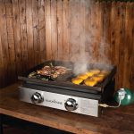 Blackstone 22″ Portable Tabletop Griddle – Dual Burner Flat Top Grill, 24,000 BTU Propane with Stainless Steel Faceplate & Rear Grease System - Image 6