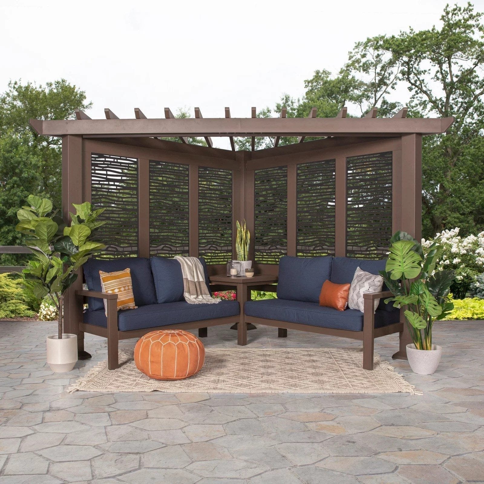 img-1670.jpg Hillsdale Traditional Steel Cabana Pergola with Conversational Seating - Image 1